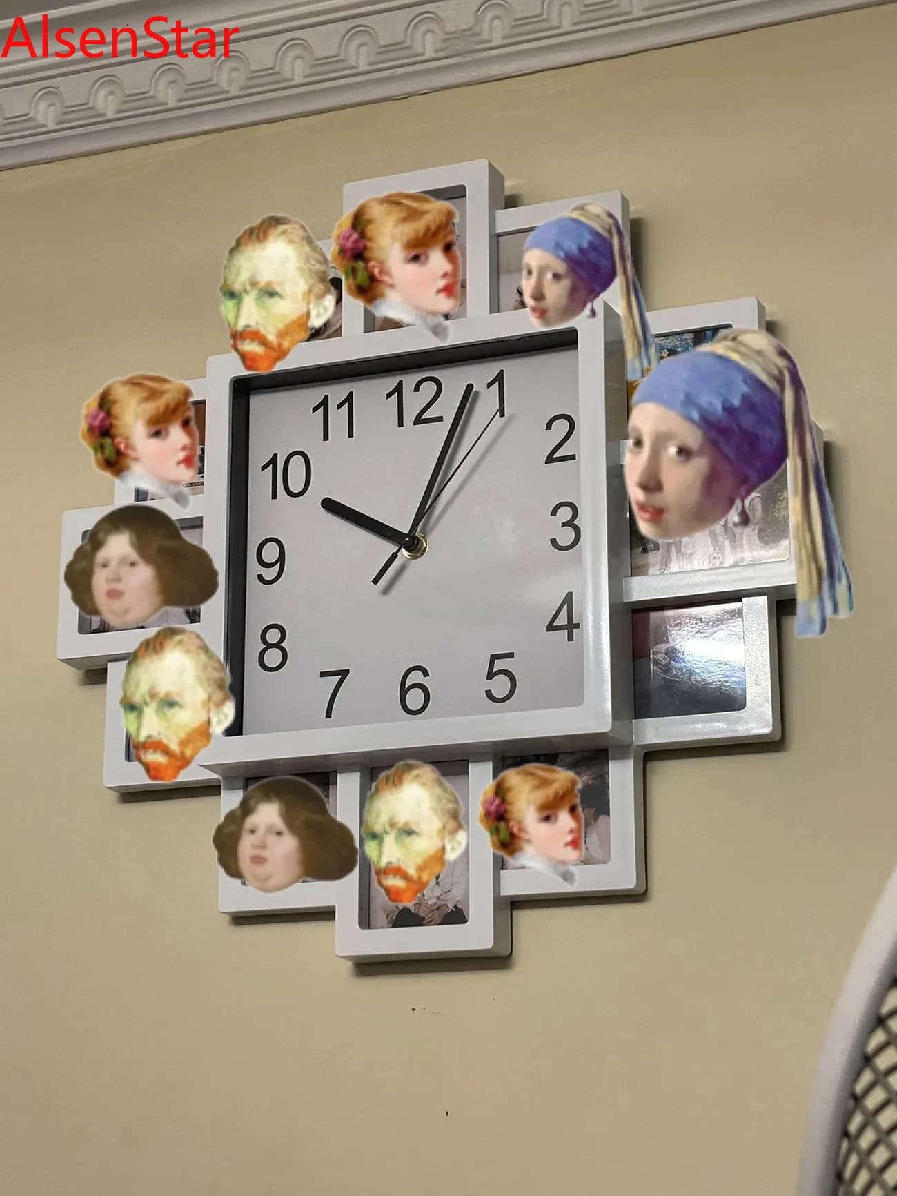 Orologio da Parete Creativo con Cornice Portafoto, Semplice e Sostituibile, Silenzioso per Soggiorno, Decorazione Domestica