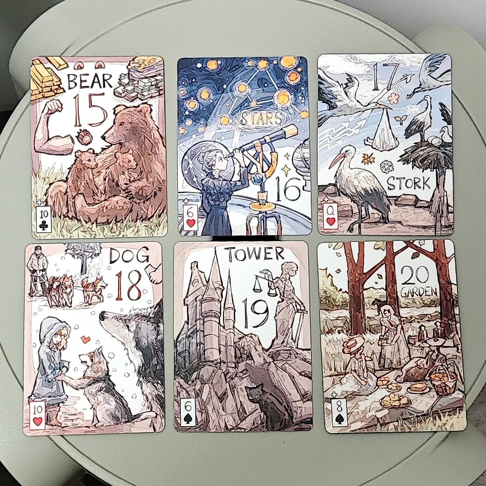 Primitive Lenormand Deck Rana System 42 carte Lenormand per principianti - 9 * 6 cm