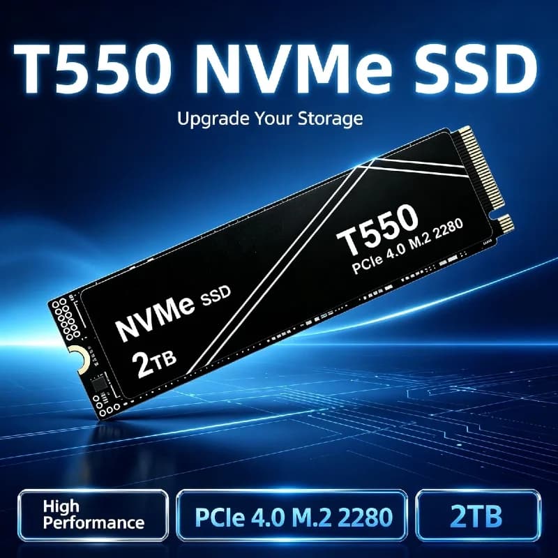 2026 T550 Portable External SSD NVMe PCIe Gen 1TB 2TB 4TB Solid State Drives Fast Transfer For Gaming Laptop PC PS5