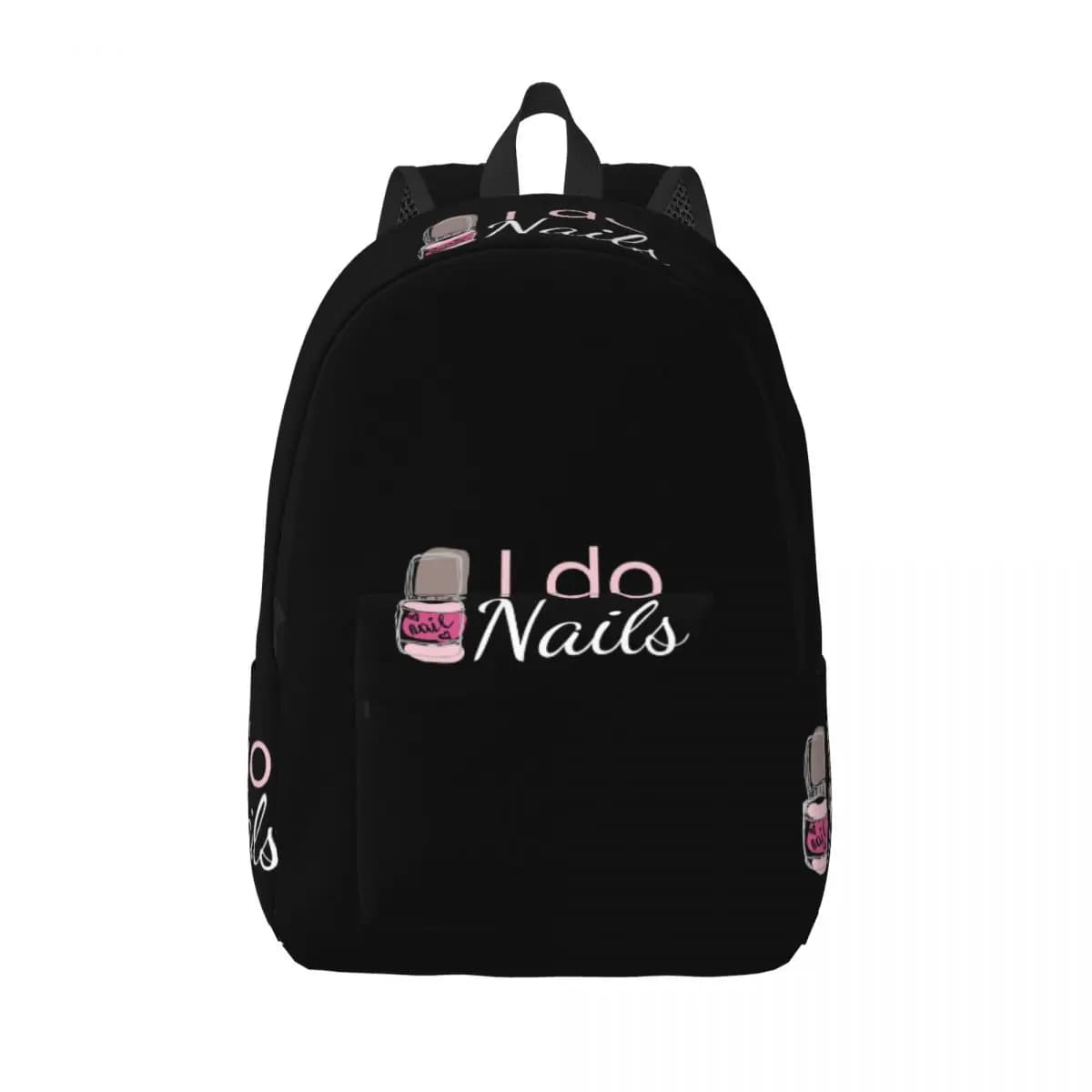 Zaino per studenti del centro di manicure I Do Nails, borsa da scuola, zaino da viaggio per escursioni, per ragazzi e ragazze, borsa a tracolla