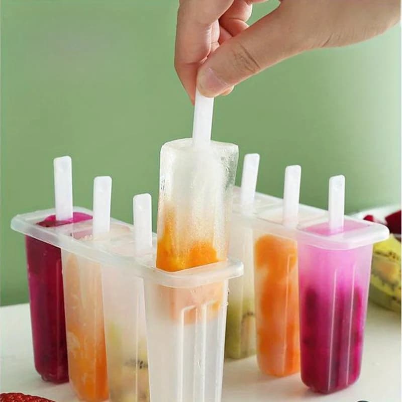 Set di Stampi per Ghiaccioli, Stampo Riutilizzabile Fai-da-Te per Yogurt e Snack alla Frutta, Dolci Artigianali Salutari per Feste