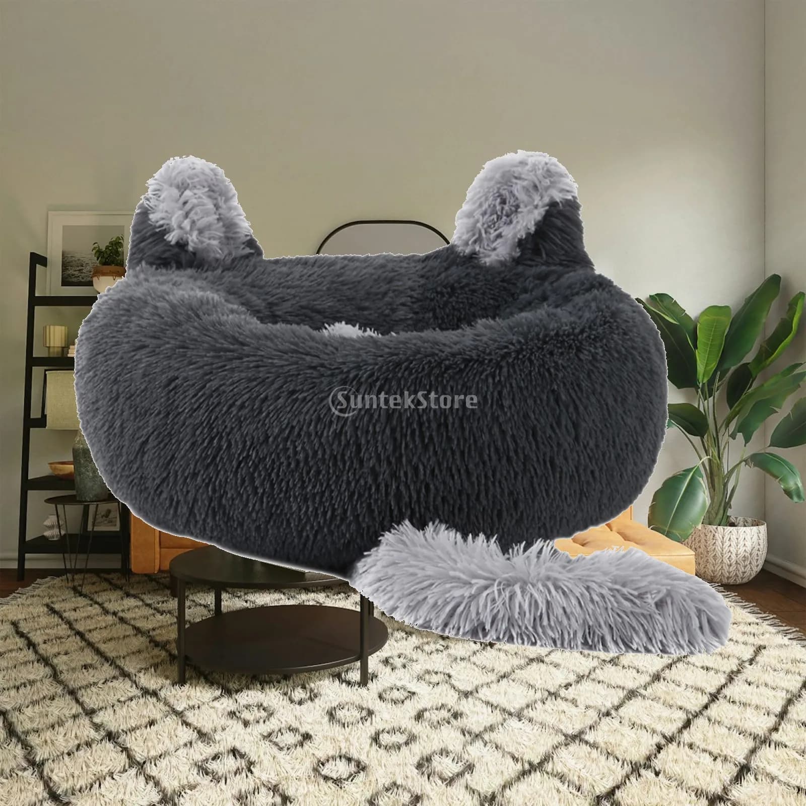 Soft Warm Plush Pet Nest Bed for Cats Kittens Small Dogs Winter House Mat Blanket Self Heating Washable Snooze