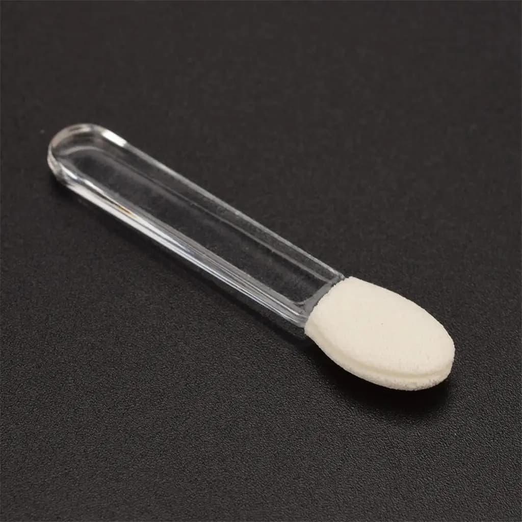 10 Pezzi Pennello per Ombretto Portatile Applicatore in Spugna Singolo Lato Mini Pennelli per Trucco Set per Borsa per Trucco da Viaggio