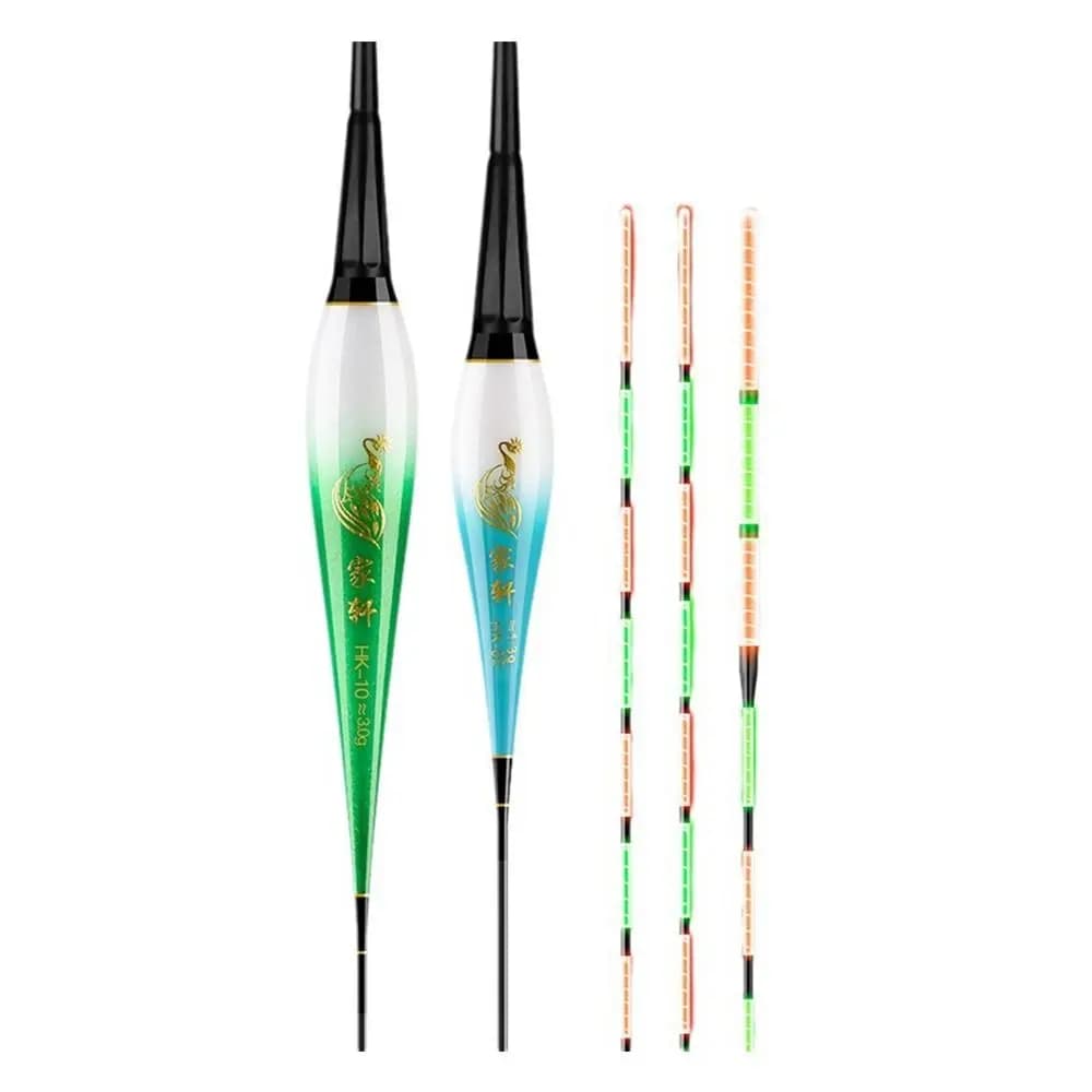 New Nano Electronic Fishing float Slip Drift Tube Buoy Strike Light Float 2 Light Long Tail Bobbers Night fishing