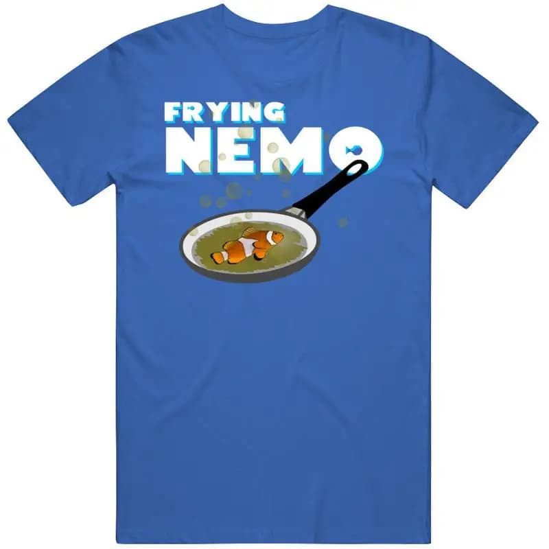 Maglietta divertente con parodia di Frying Nemo