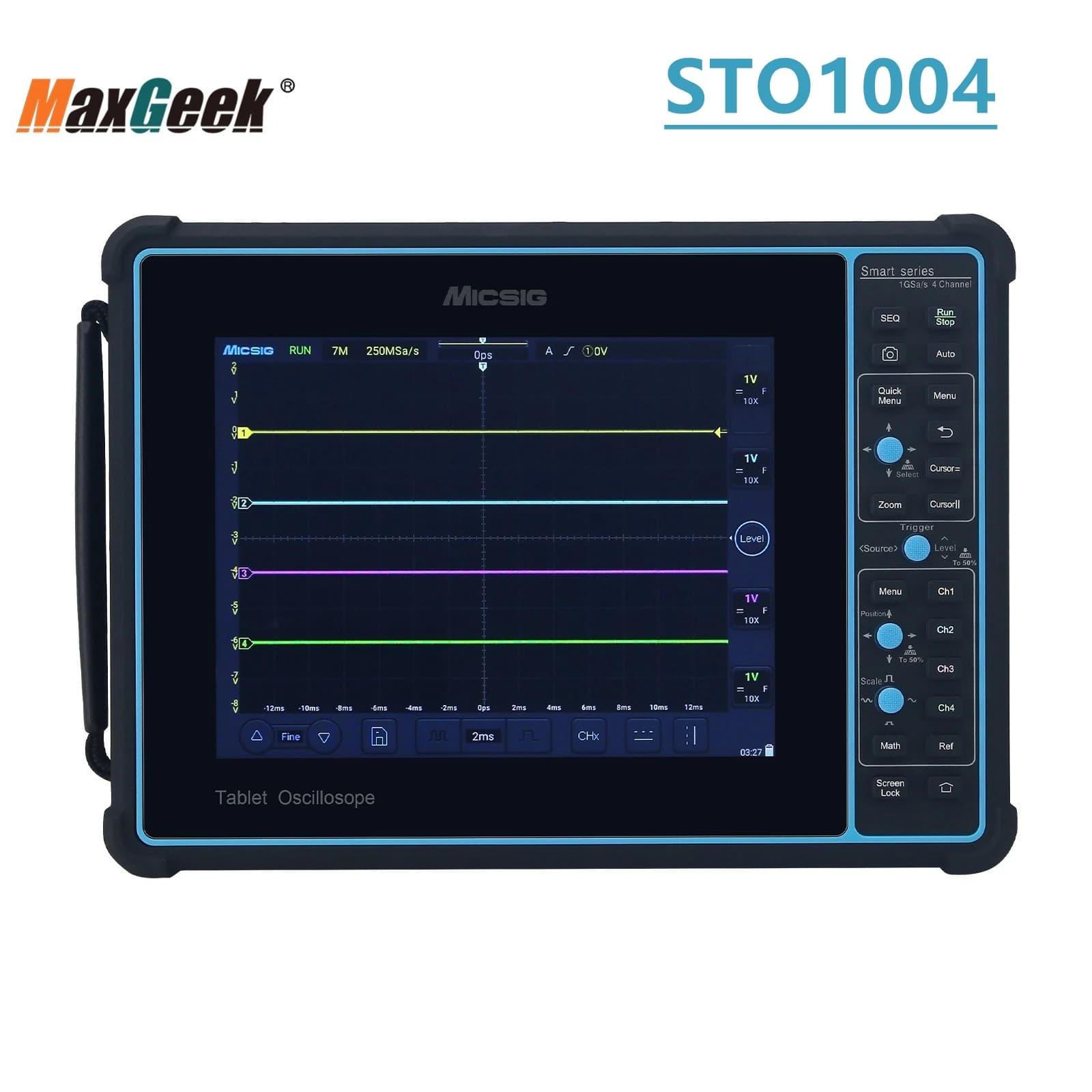Micsig STO1004 4CH 100MHz 1GSa/s Smart Tablet Oscilloscopio Oscilloscopio Digitale Touch Screen da 8 Pollici