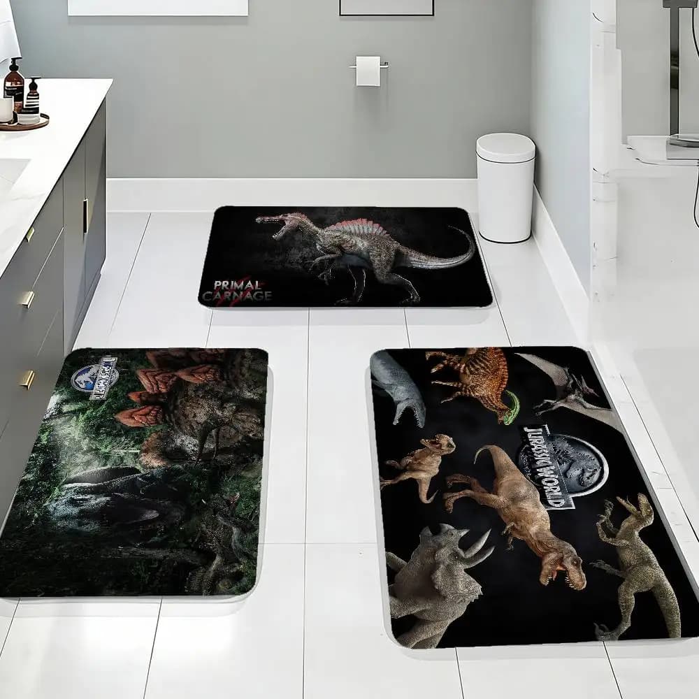 J-Jurassic P-Park Dinosaur Floor Mat Living Room Rug For Bedroom Welcome Mat Outdoor Rug