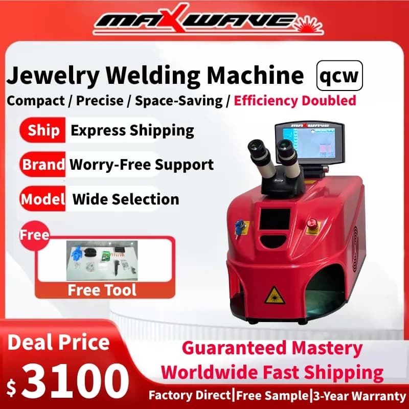 High Power Laser Saading Machine for Jewelry, Desktop Type with Rotating Device, for Rings and Arms