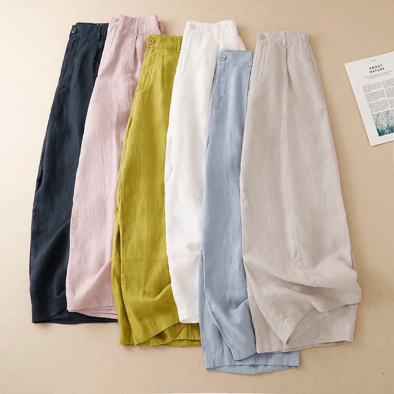 Japanese Style Wide Leg Scythe Pants Women's High Waist Loose Meat Concealing Slimming Scythe Casual Long Trousers Harlan Pants