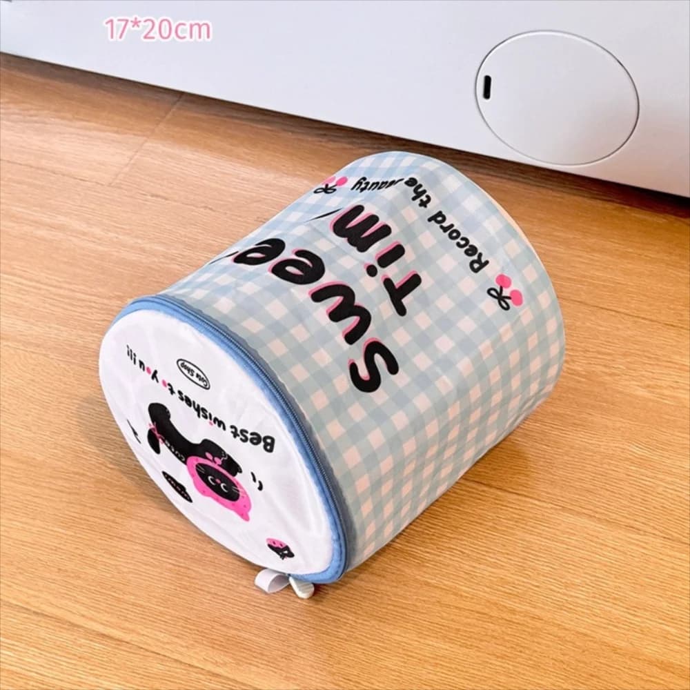 New Cute Cartoon Cat Laundry Bag Anti-Winding Breathable Mesh Bag Anti-deformation with Handle Storage Bag