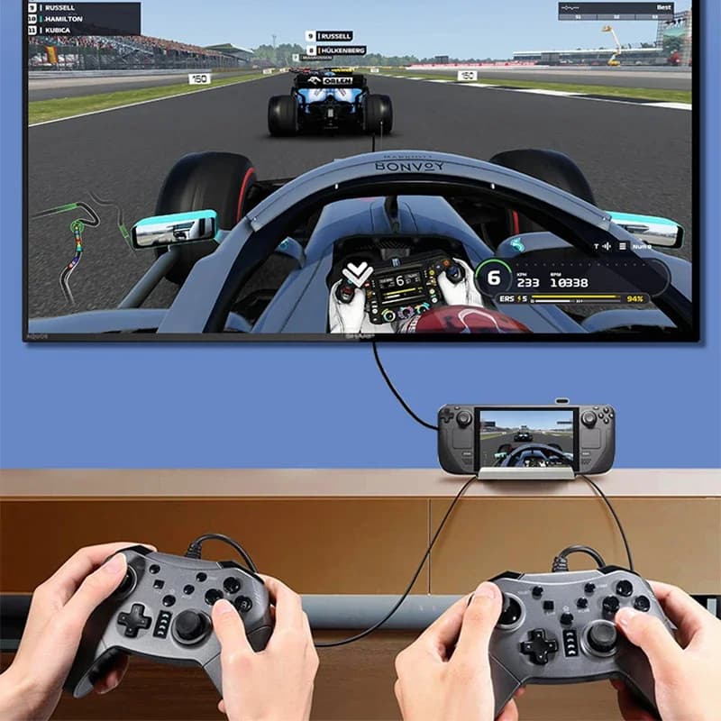 Handheld Console Docking Station Compatible with Steam Deck, ROG Ally, Fast Charging, LegionGo, Power Conversion, and HDMI Scree