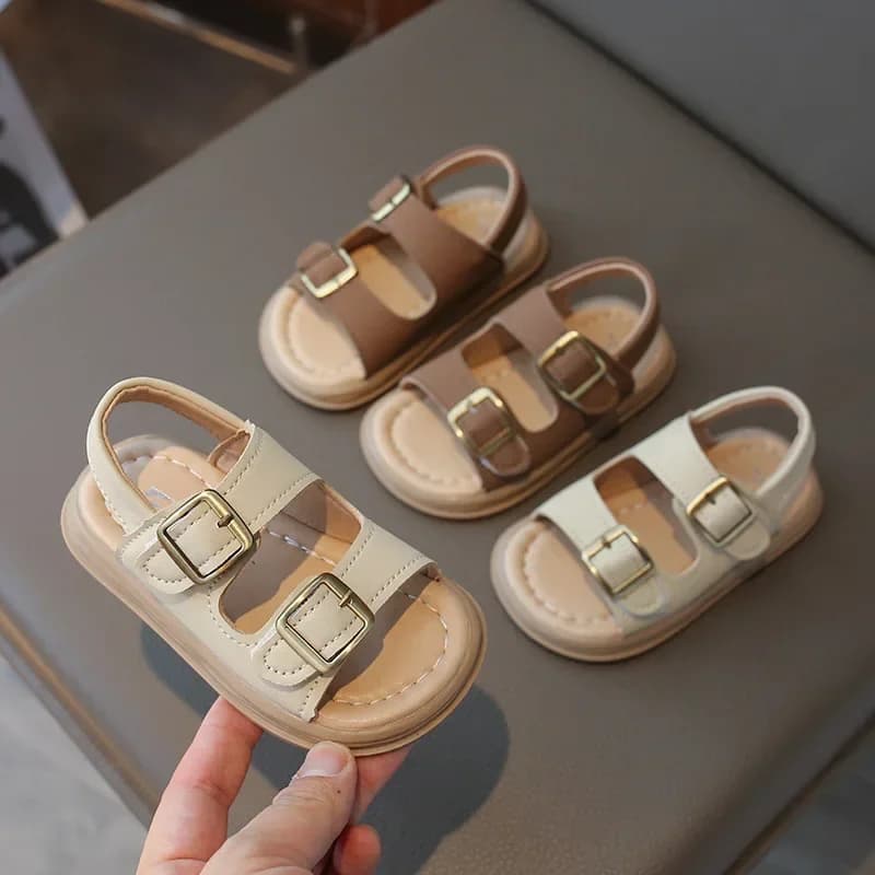 2024 Sandali per bambini per ragazze e ragazzi Estate Nuovo stile coreano alla moda Comodo suola morbida Casual Scarpe da spiaggia per bambini carine