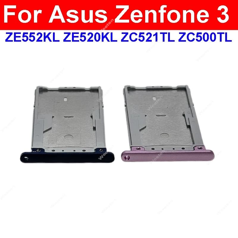 Sim Card Tray Slot For Asus Zenfone 3s MAX X00GD ZE552KL ZE520KL ZC521TL ZC500TL Connector Holder For Zenfone 4 ZC500TL