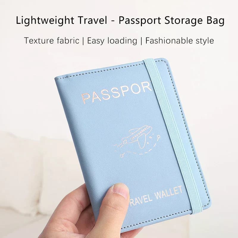 Porta passaporto impermeabile in pelle PU, custodia da viaggio, portafoglio per carte di credito, graziosa custodia per passaporto da donna/uomo.