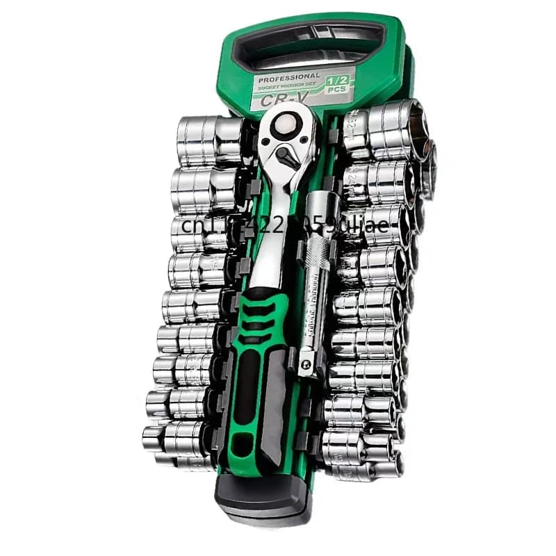 Set di Chiavi a Bussola 72 Pezzi 1/4"-3/8"-1/2", Chiave a Cricchetto e Bussole Compatte per Riparazione Auto, Attrezzo per Meccanici
