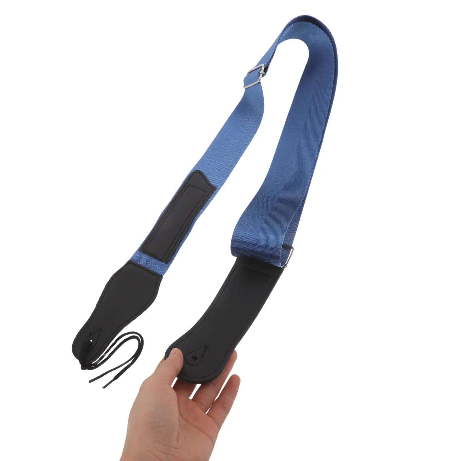 Set di 3 Cinghie per Chitarra Elettrica Regolabili in PU Blu con Portaplettro e Imbottitura per Spalla, Accessori per Chitarra