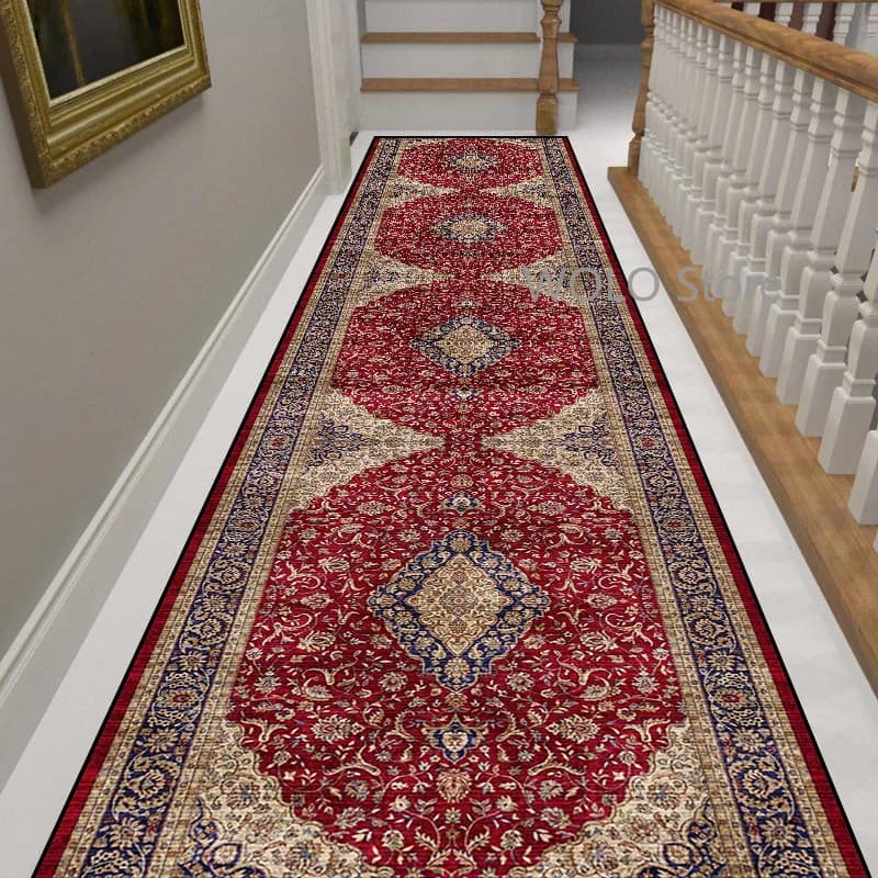 Bohemian Long Corridor Carpet Luxury European Decoration Hallway Rug Non-slip Easy Cleaning Floor Mat Stairway Runners Carpets