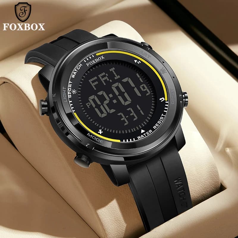 Orologi LED Sportivi FOXBOX Design Originale per Uomo, Orologi Digitali alla Moda, Casual Multifunzionali Impermeabili, Orologio Elettronico da Uomo