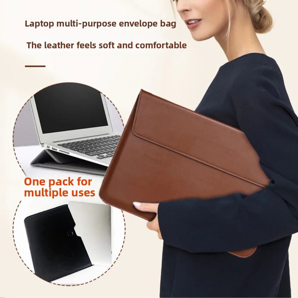 Borsa per Laptop 13 Pollici con Chiusura Magnetica, Custodia in Pelle, Design a Busta Leggero, Porta Notebook da Viaggio