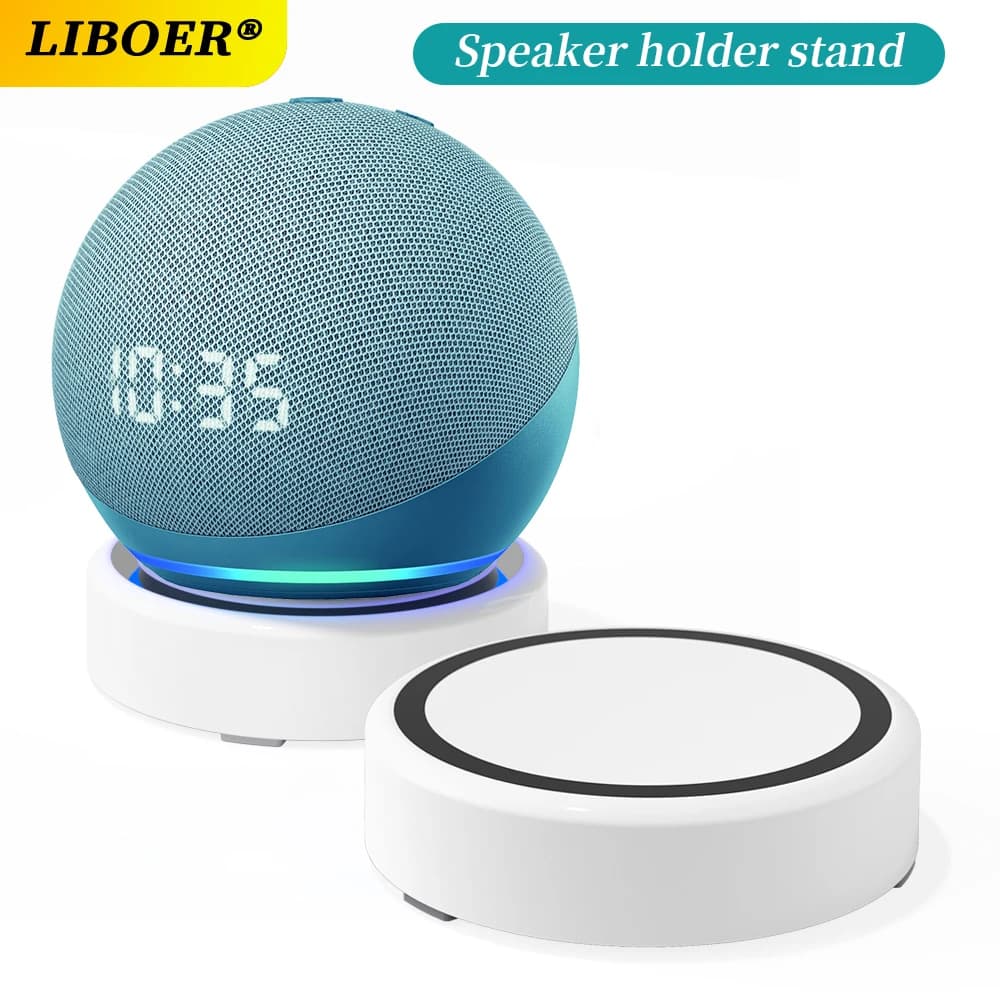 Supporto per altoparlante universale staffa per supporto da tavolo antigraffio con Organizer per cavi Stealth supporto portatile per Echo Dot 4th/5th