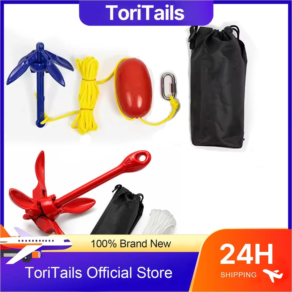 Kayak Anchor Kits Folding Anchor Kits Accessories For Fishing Kayaks, Canoe, Jet Ski, SUP Paddle Board Small Boat Anchor