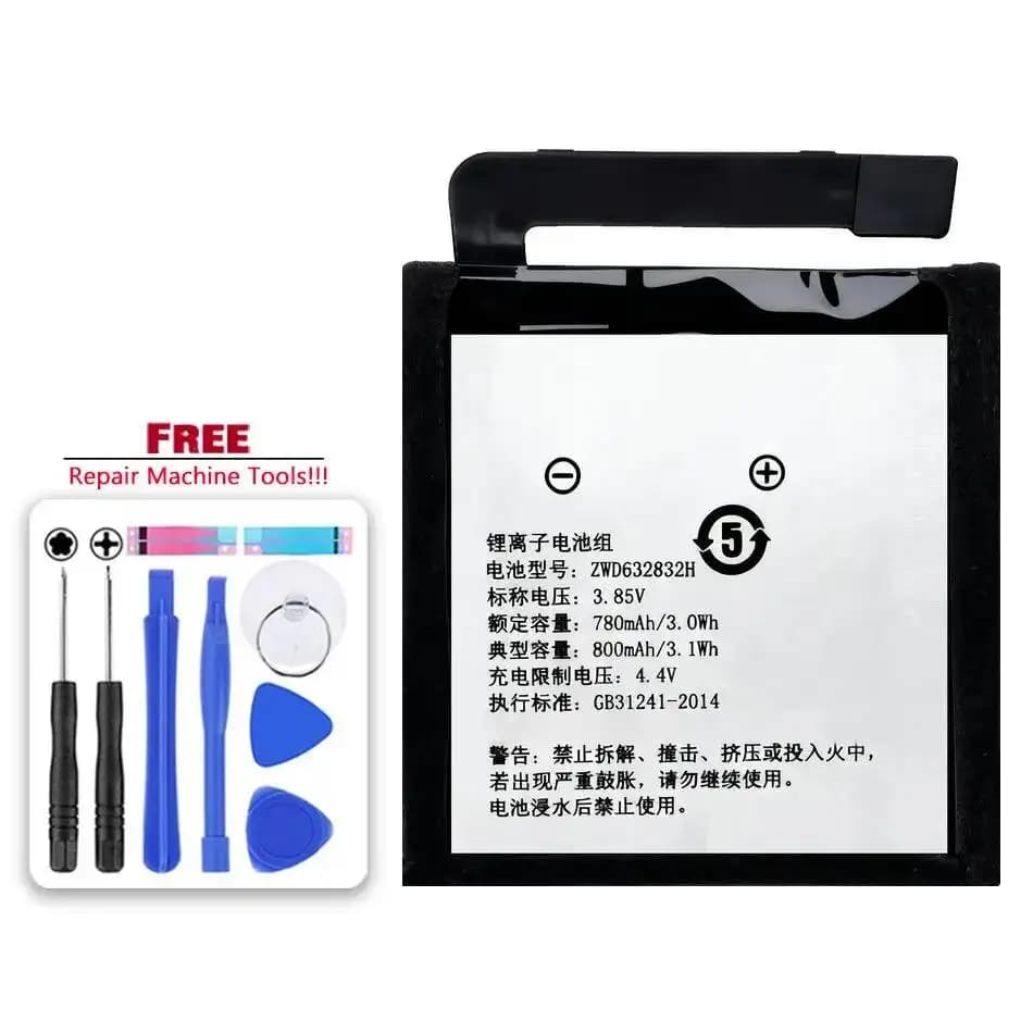 Batteria Smartwatch per bambini - 800mAh per Kido K3/K3S/F2/V5/360 8X/P1/W920/SE5/W901/W910/W907/W915 - ZWD 632832 H