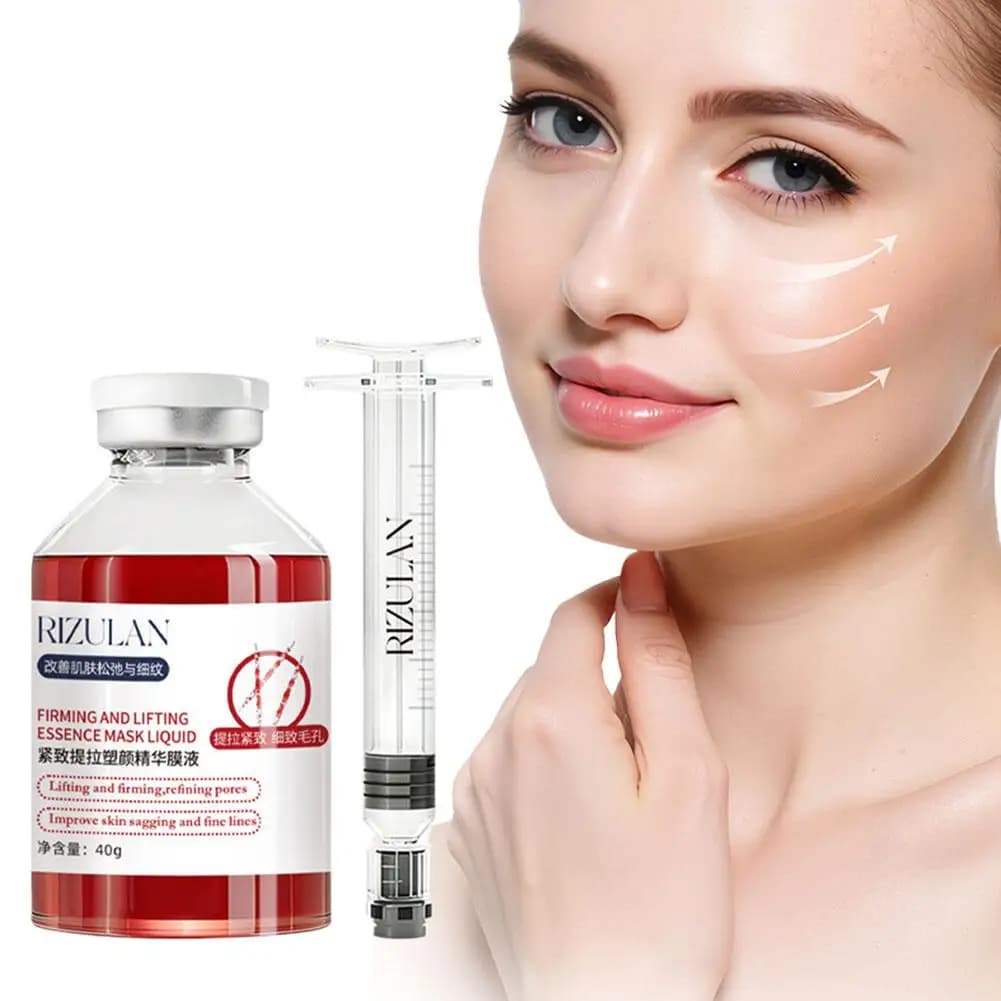 RIZULAN Lifting Firming Essence Mask Liquid 40ml Anti-Aging Smooth Fine Lines Boost Elasticity V-shaped Face Supermodel Mask