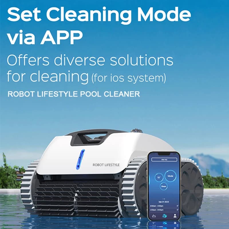 Robot Cleaning Machine for Swimming Pools Wireless Automatic 3312 PRo Wifi Control app Planning the most accurate routes Select Cleaning Mode
