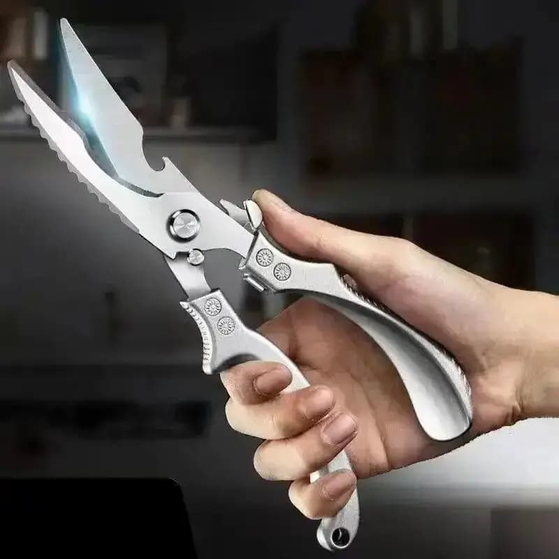 ㈅1PC Stainless Steel Chicken Bone Kitchen Shears For Meat Fruit Boning Fishing Hunting Camping Heavy Duty Kitchen Scissors