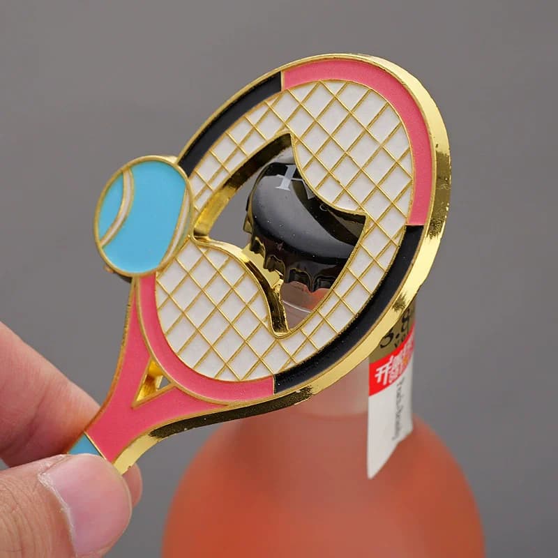 Magneti per frigorifero apribottiglie per birra per racchetta da tennis per regali per feste Utensili da cucina e bar Apribottiglie creativo