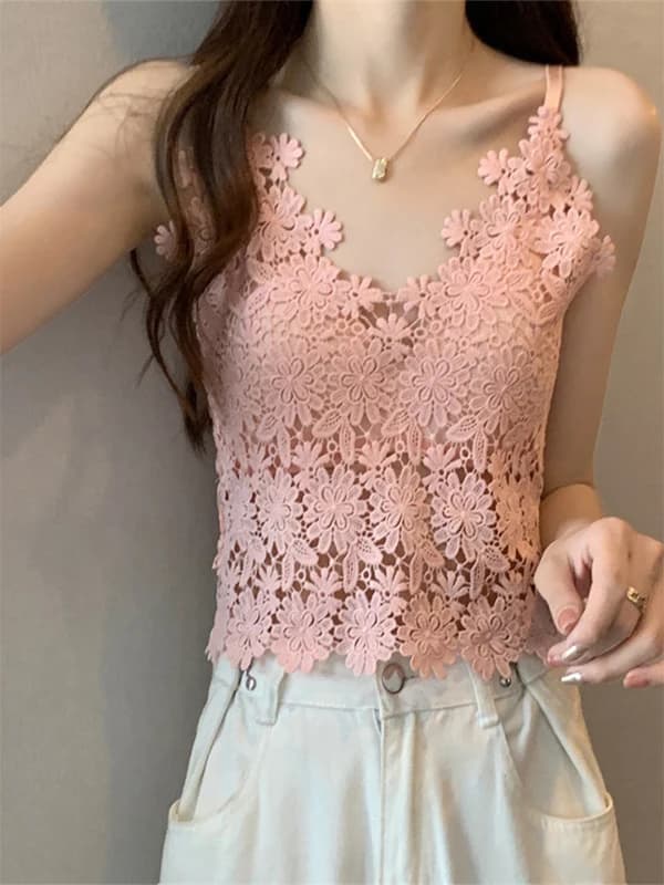 Lace Strap Vest Women's Inner Wear Beautiful Back Underwear 2026 New Summer Integrated Chest Pad Base Layer Outerwear Top