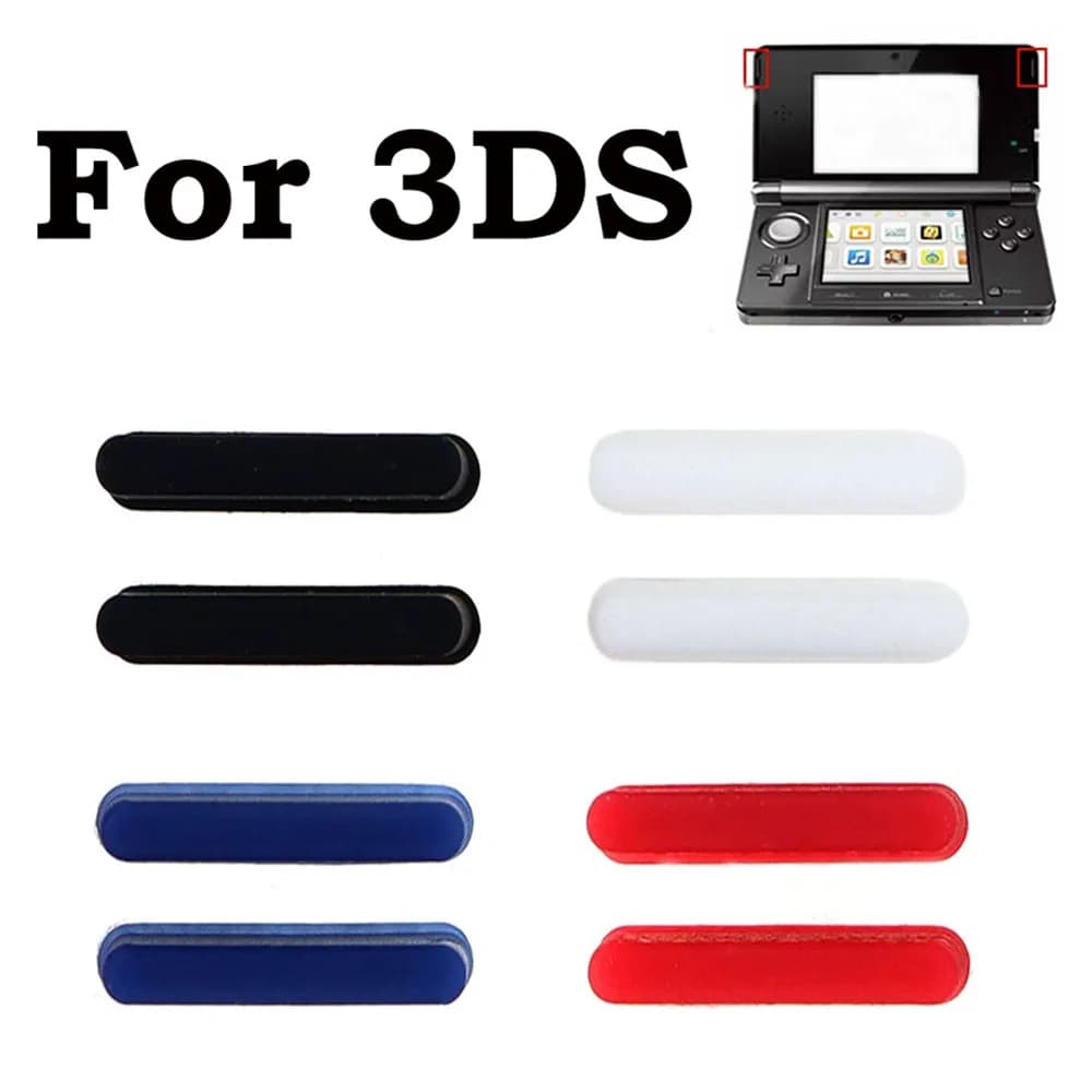 Pulsante di ricambio in silicone per console di gioco 3DS Schermo LCD superiore superiore Piedini in gomma anteriori Parti di riparazione del cuscinetto di copertura