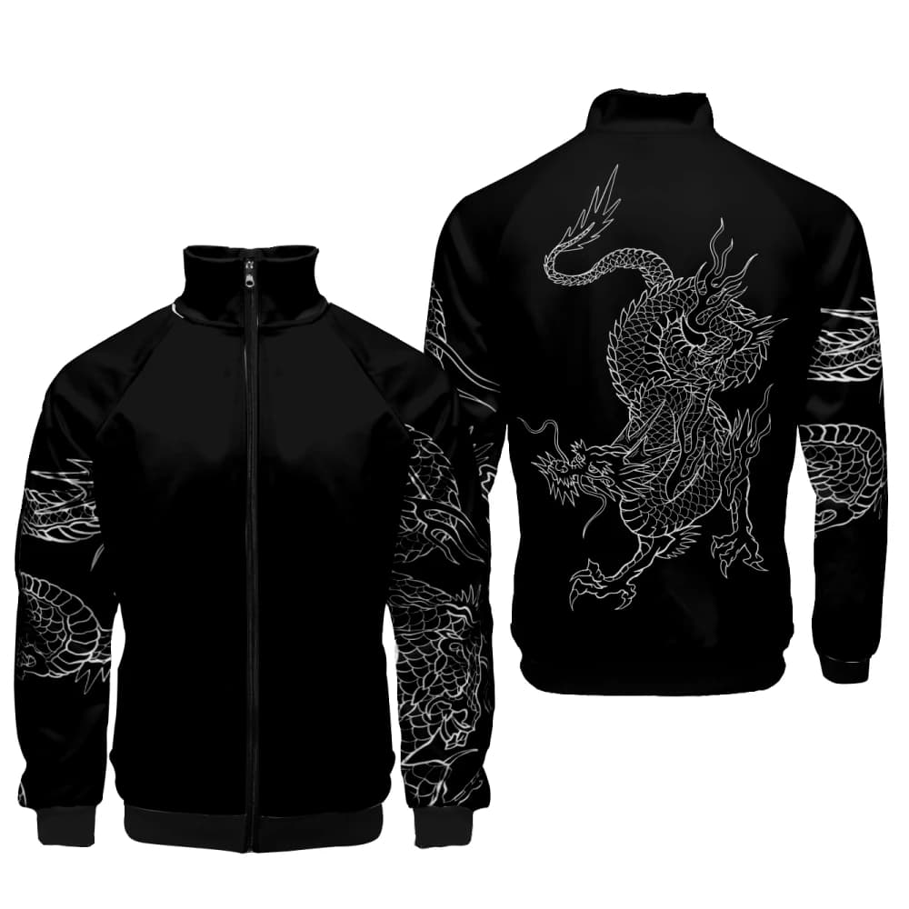 Cappotti Anime Dragon Costume Cosplay Felpe con cappuccio Stampato in 3D Colletto alla coreana Giacca con cerniera Felpa sportiva