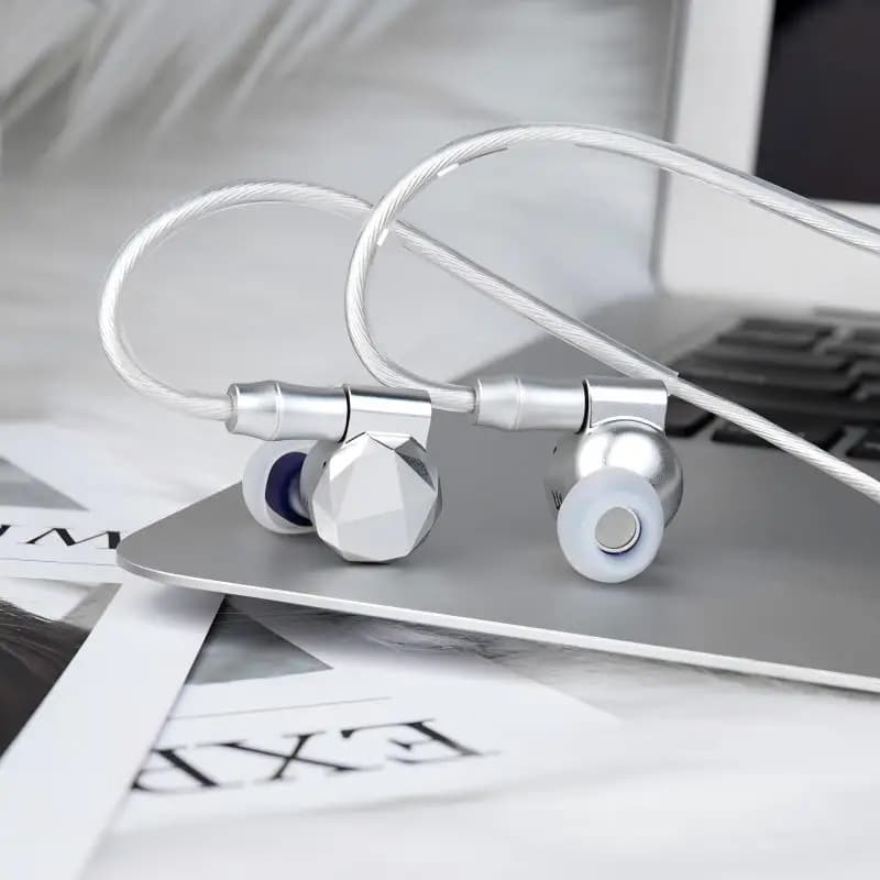 HiFi TRI KongTong I2 with Driver Planare Magnetic and Cable OFC Plated Silver 5N, In-Ear Monitor Cablate Headphones