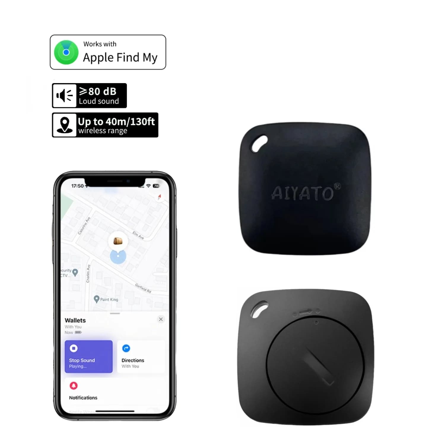Anti Lose Smart Bluetooth GPS Tracker works with finds my APP reminder device for iPhone replacement Locator MFI Rated