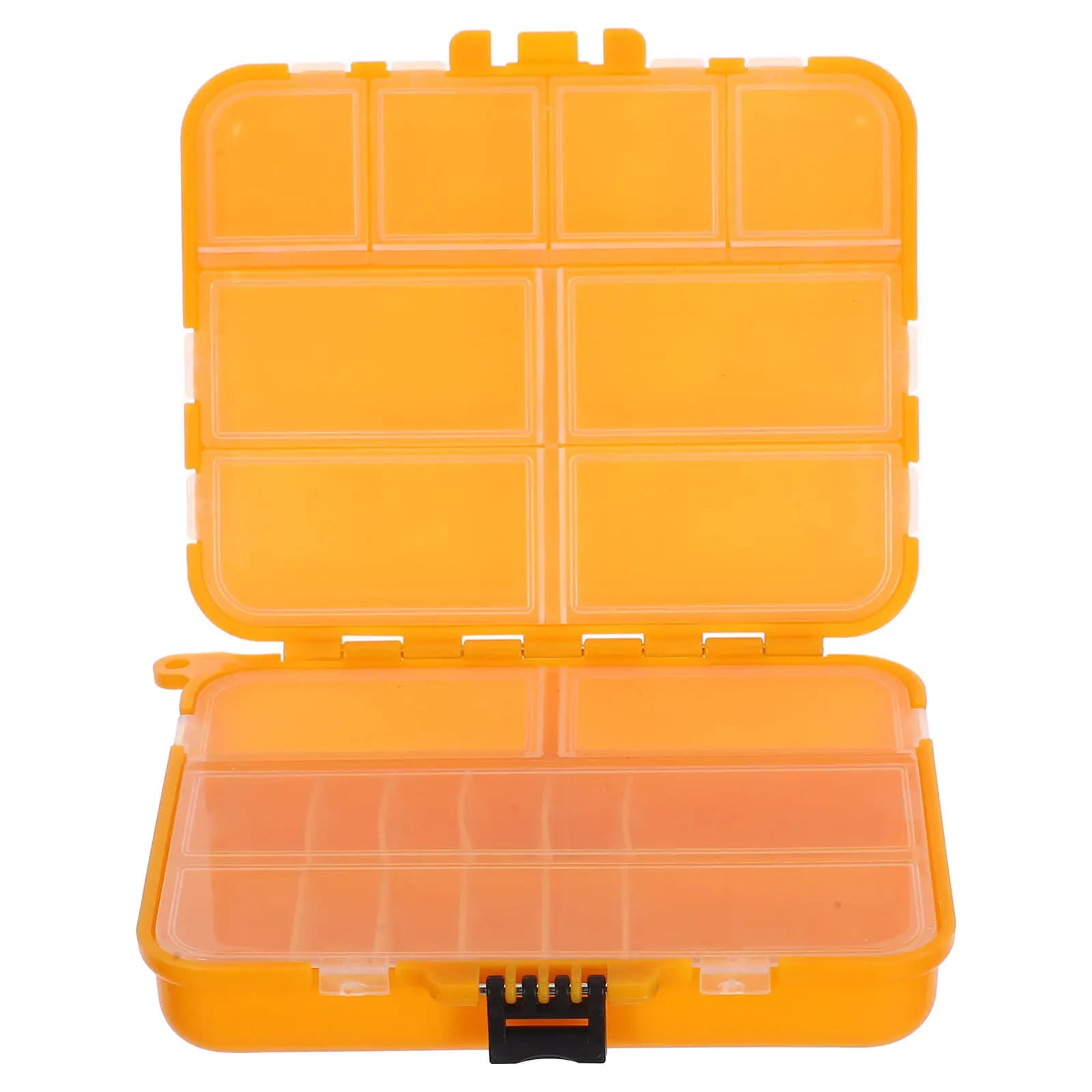 Black Wallet Box for Fishing Equipment, Waterproof, Multi-Space, for baits, hooks and accessories, Outdoor Fishing Equipment Organizer