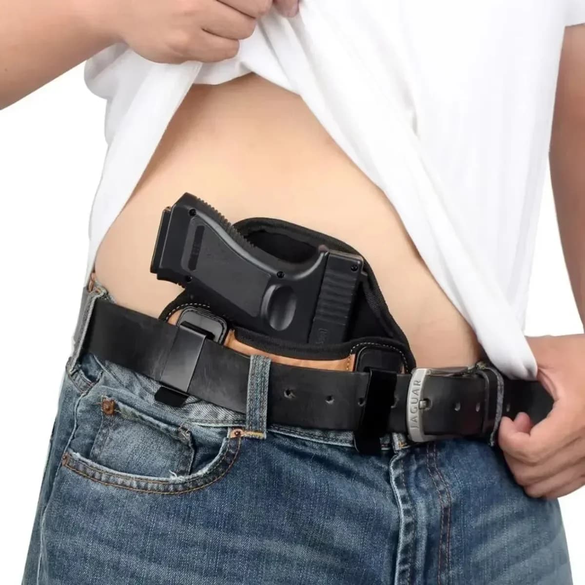 Fondina tattica in pelle PU Fondina per pistola nascosta Custodia per pistola per G17 G19 P226 P320 Bere Borse per pistola da caccia