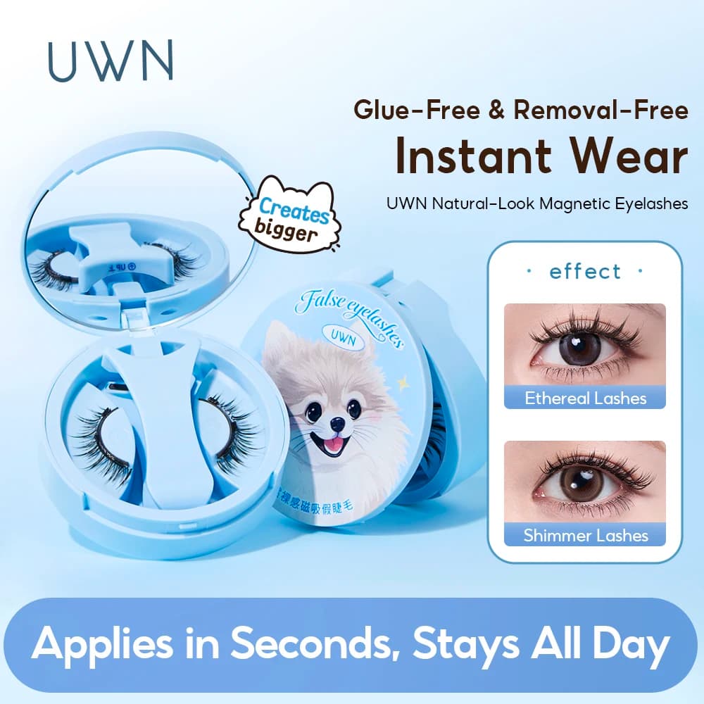 Finte Magnetic Eyelash 1 Paio Reusable Natural and Voluminous with Magnetic Grips for Easy Application