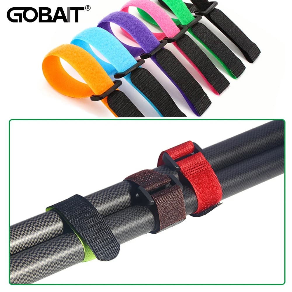 Portacravatta per canna da pesca Cinghia per cavo regolabile Cavo riutilizzabile Reggicalze Gancio Anello per cintura Strumenti Nastro magico Fasciatura Fascia avvolgente