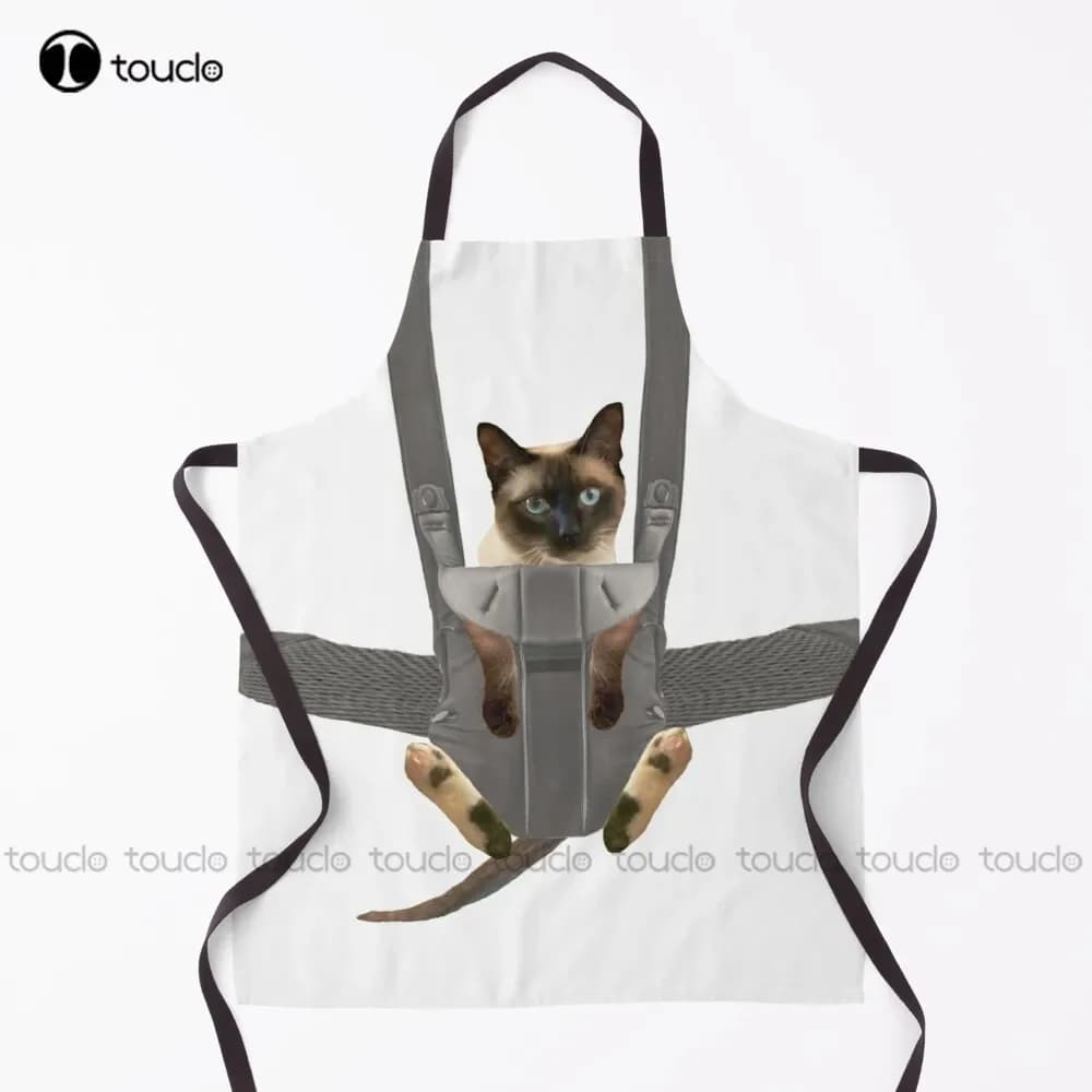 Grembiule da parrucchiere con gatto siamese in grembiule da parrucchiere per donna uomo unisex adulto cucina da giardino grembiule per la pulizia della casa
