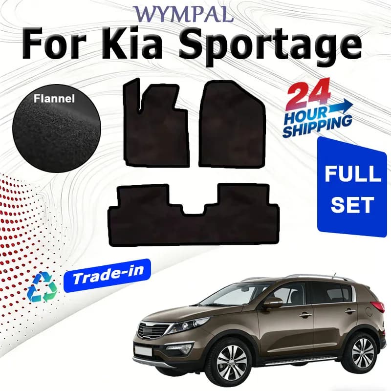Set di tappetini in velluto ECOAUTO per Kia Sportage SL MK3 2011~2016 2013 2015, tappetini per auto, tappeti, pannelli, rivestimento per pavimento.