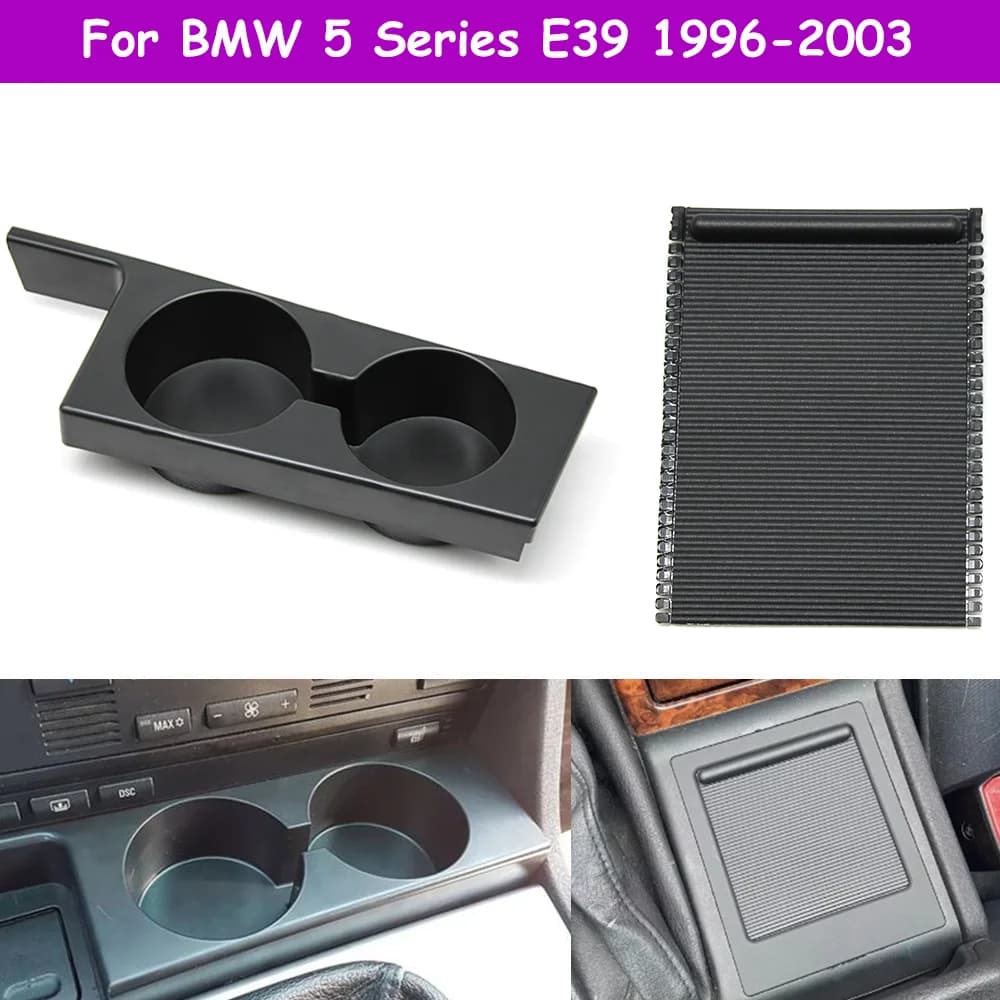 E39 Auto Console Centrale Acqua Drink Cup Holder Slide Roller Blind Copertura Per BMW Serie 5 1996-2003 51168159694 51168159698