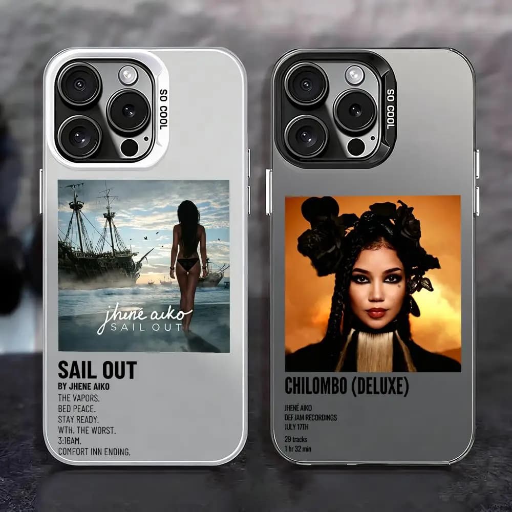 Custodia per telefono colore argento opaca antiurto per iPhone 17 16 16e 15 14 13 12 11 Pro Max Plus J-Jhene A-Aiko