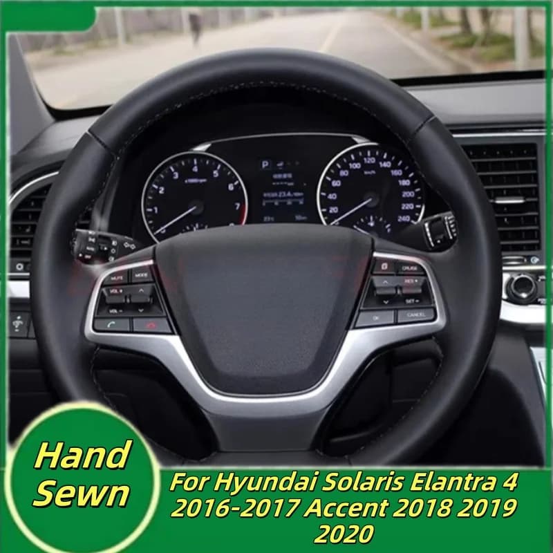 Microfiber Leather Sewn Car Cover for Hyundai Solaris Elantra 4 2016-2017 Accent 2018 2020 Accessories