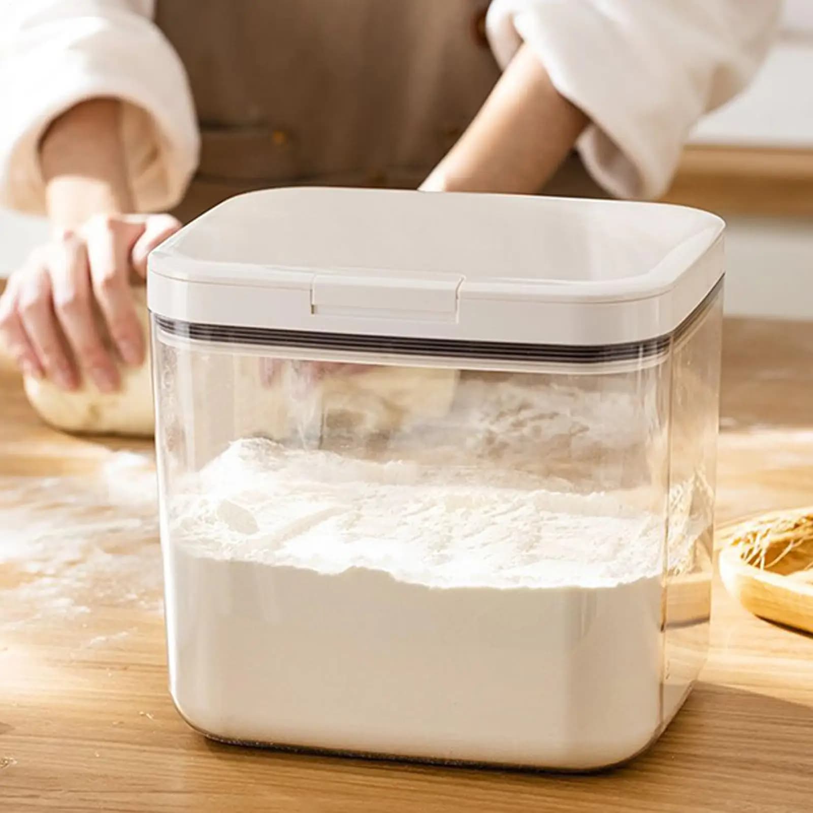 Sealed bucket for domestic use Sealed bucket for rice with pressure lid Dust laundry container Transparent box for food use for domestic use