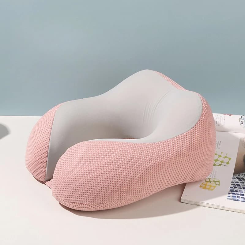 Cuscino a U in Memory Foam Rinfrescante, a Lento Ritorno, Traspirante, Portatile, Supporto per il Collo per Viaggi, Ufficio, Pisolino, Ausilio Confortevole per il Sonno