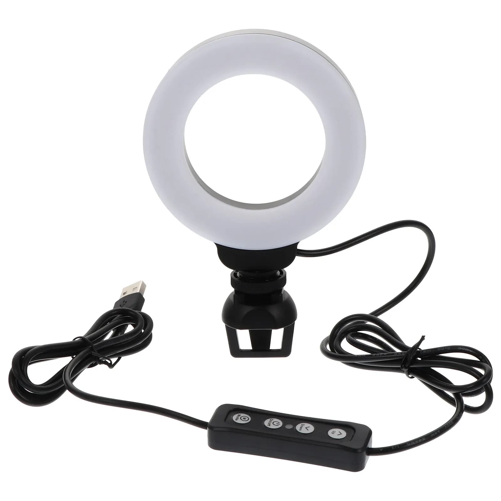 4 Inch Ring Light LED Video Light for Video Conferencing Streaming Online Classes Webcam Lighting Soft Uniform Illumination