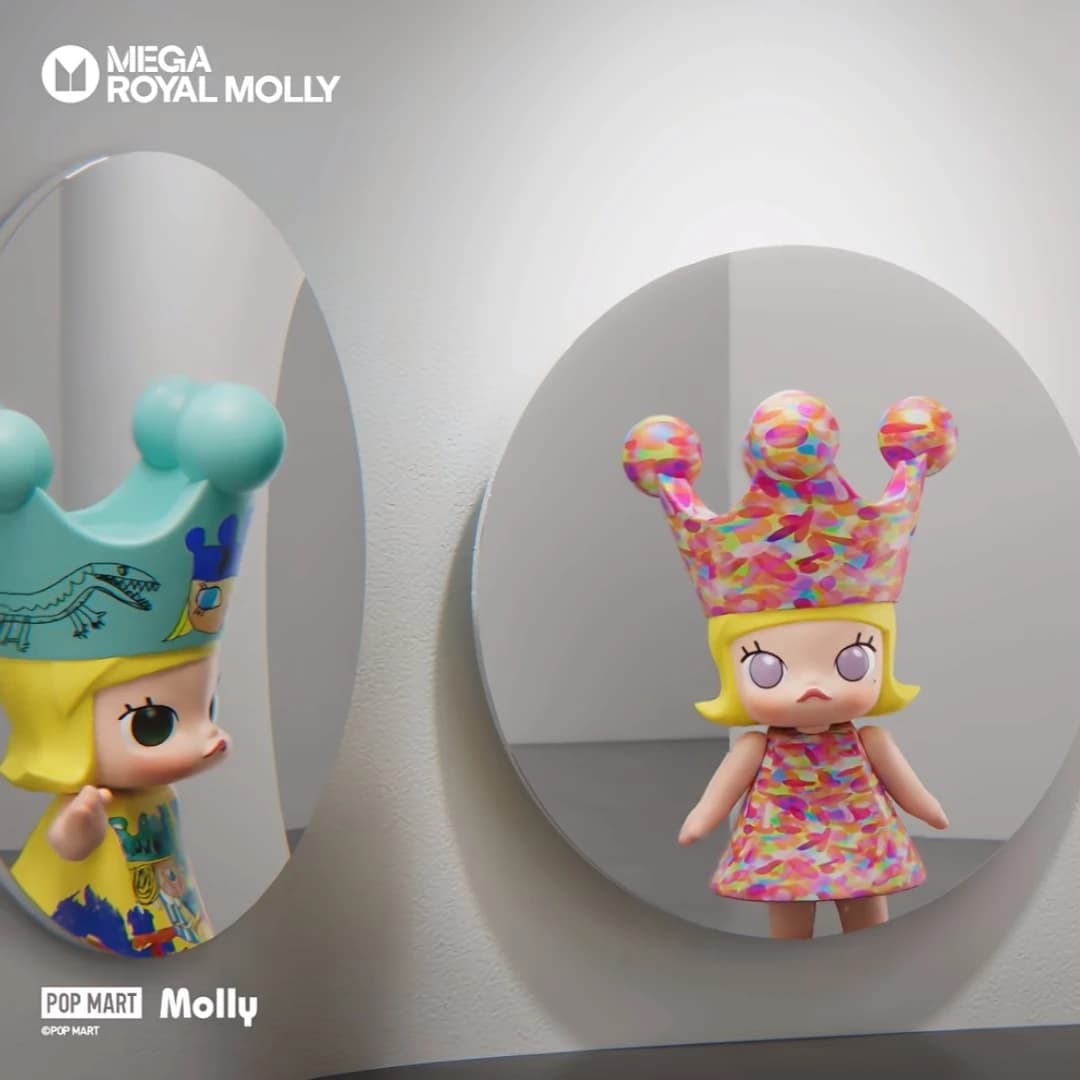 POPMART MEGA ROYAL MOLLY 100% Anniversary Series1 Blind Box Original Toys Guess Bag Mystery Box Doll Anime Figure Ornament
