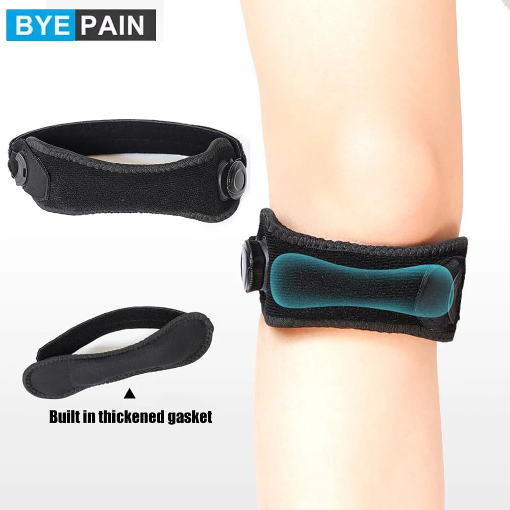 1 Pezzo Fascia Regolabile per Ginocchio con Cuscinetto Rotulare, Supporto per Ginocchio da Salto, Tendiniti e Artrite, Ideale per Corsa e Basket