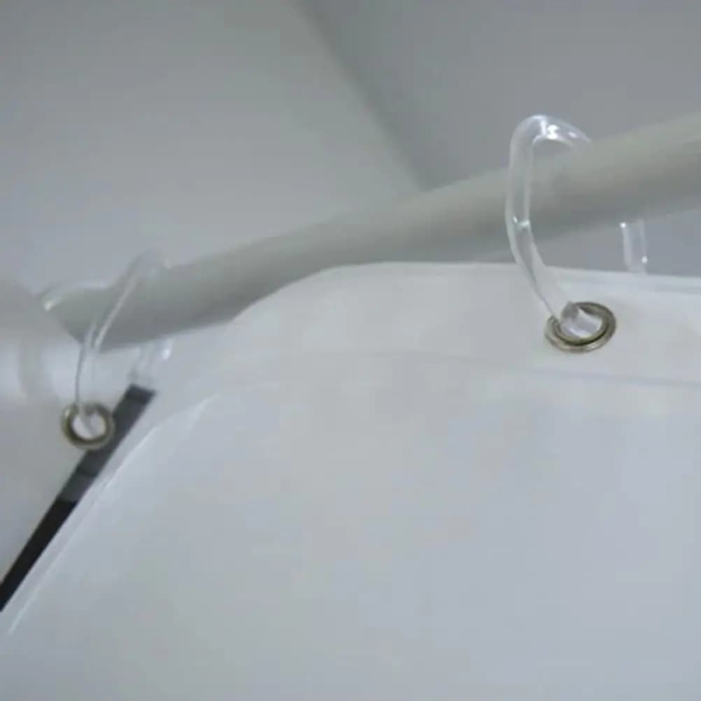 24 Pezzi Anelli a C per Tenda Doccia, Ganci in Plastica per Bagno, Vasca, Spogliatoio, Scorrimento Fluido e Silenzioso Senza Attrito